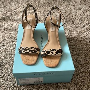 Animal print wedges